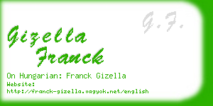 gizella franck business card